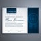 Clean blue certificate of appreciation template design