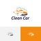 Clean Car Wash Silhouette Carwash Soap Foam Auto Service Abstract Logo