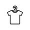 Clean clothe dress hanger icon. Simple line, outline vector elements of laundry icons for ui and ux, website or mobile application