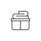 Clean clothes basket outline icon