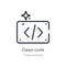 clean code outline icon. isolated line vector illustration from programming collection. editable thin stroke clean code icon on