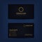 Clean dark Business card. print template design