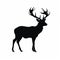 Clean Design: Deer Silhouette On White Background