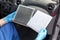 Clean and dirty car cabin air filter