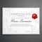 Clean elegant white diploma certificate design template