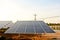 Clean enegy solar cell in solar farm