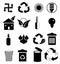 Clean Environment Black Icon Set