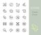 Clean Food outline icons. Set of 20 Clean Food outline icons, vector illustrations.