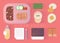 Clean foods design pink set