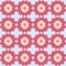 Clean and graceful vector floral seamless repeating pattern with white and pink flowers on blue background