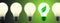 Clean green energy concept vector banner. Eco light bulb with a leaf, compared to regular old bulbs