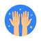 Clean hands vector icon.