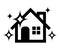 Clean house icon with sparkling.