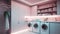 Clean laundry on shelf, modern domestic life generated by AI