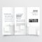 Clean minimal white trifold brochure design template