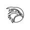 clean minimalist sparrow bird visual logo, highly creative monogram style icon symbol.