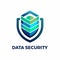 Clean and minimalistic logo design for data security software, featuring modern and sleek elements for a tech-savvy look,