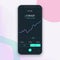 Clean Mobile UI Design Concept. Trendy Mobile Banking. Cryptocurrency Technology. Bitcoin Exchange. Financial analytics. EPS 10
