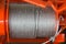 Clean new steel cable steel wire or steel rope, rope sling drum