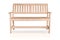 Clean new wooden bench white wood color isolate