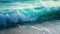 Clean ocean waves rolling, a soothing and rhythmic display of nature\\\'s serenity, Ai Generated