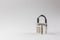 The clean padlock on white background