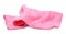 Clean pink microfiber cloth on white