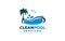clean pool service logo design