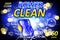 Clean poster design for advertising. Dishwashing tablet soap ads. Realistic Liquid detergent gel for dishwasher machine