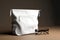 Clean presentation White packaging bag mockup with subtle shading