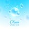 Clean Purified Water Vector Background