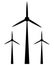 Clean renewable energy, artistic design black icon, vector illustration