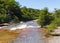 Clean river formed by melting snow and ice, Argentina