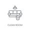 Clean Room linear icon. Modern outline Clean Room logo concept o