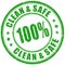 Clean and safe product green imprint