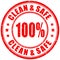 Clean and safe vector stamp