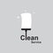 Clean service logo design template-Cleaning service logo.