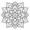 Clean And Sharp Mandala Flower Coloring Page