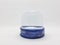 Clean Shiny Artistic Blue Glass Water Shake Snow Dome Toys in White Isolated Background 01