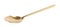 Clean shiny gold spoon isolated