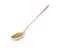 Clean shiny gold spoon isolated