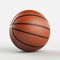 Clean and simple design of a white basketball with black lines