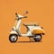 Clean And Simple Moped Ad Posters With A Gold Background In Cinquecento Style