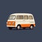 Clean And Simple Van Ad Posters With Navy Background In Cinquecento Style