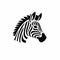 Clean And Simple Zebra Head Vector Illustration