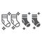 Clean socks line and glyph icon, laundry and wardrobe, tidy socks sign, vector graphics, a linear pattern on a white