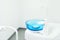 Clean spit sink in dentist`s office