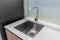 Clean stainless steel sink