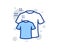 Clean t-shirt line icon. Laundry shirt sign. Clothing cleaner. Vector