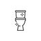 Clean toilet line icon